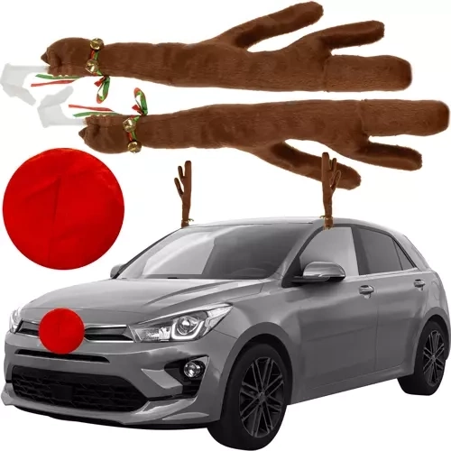 Kerstdecoratieve hoorns en neus voor auto