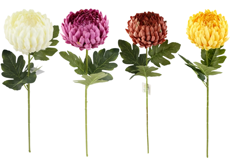 Artificial chrysanthemum sprig 66 cm