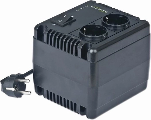 Automatische spanningsstabilisator EnerGenie AVR 1000 VA met 2 Schuko-stopcontacten