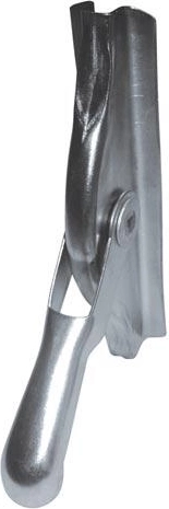 Lever mechanism for double-leaf gates, steel and zinc