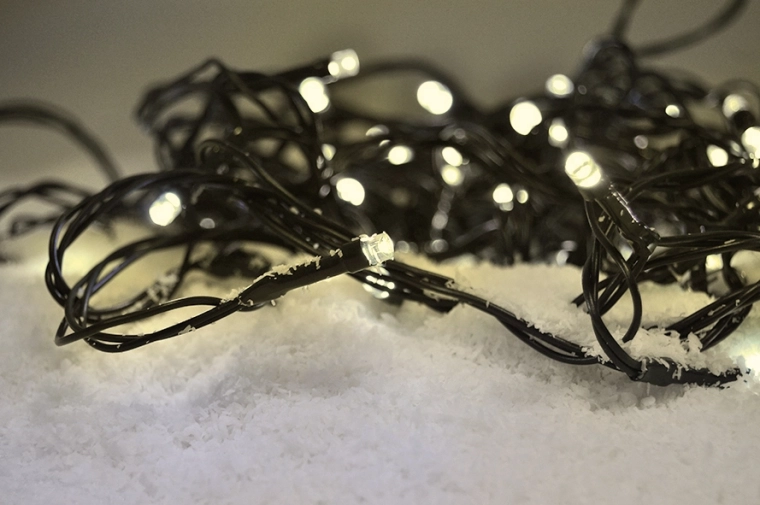 Solight LED buiten kerstlichtsnoer 200 LED, warm wit, IP44, 8 functies, timer