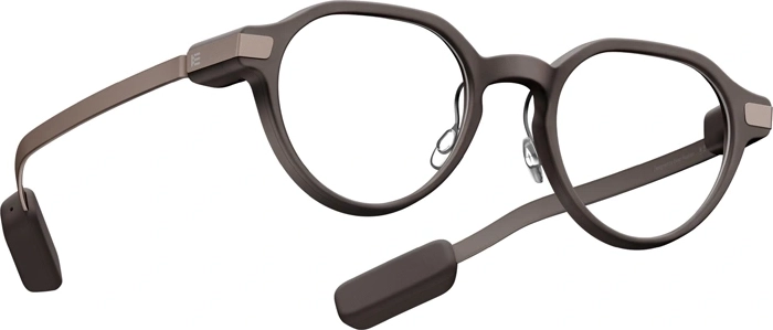 Lunettes AR intelligentes Even Realities G2A avec verres transparents, marron