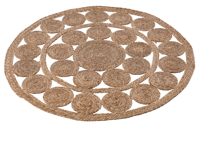 Runde Bodenmatte aus Seegras 120 cm