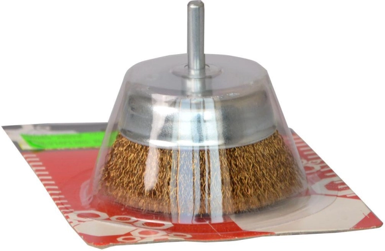 Cup brush with crimped wire 68 mm with shank FESTA
