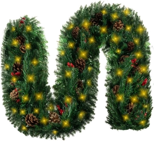 Kerstslinger 270 cm met LED-verlichting RUHHY