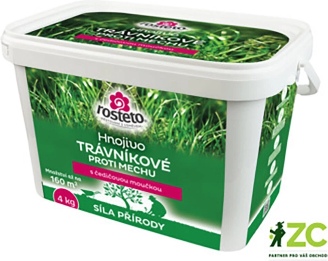 Engrais ROSTETO avec poudre de basalte contre la mousse pour gazon 4 kg