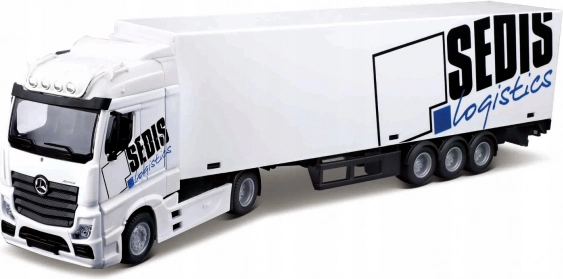 Bburago Mercedes‑Benz Actros SEDIS Logistics 1:43 with forklift and accessories
