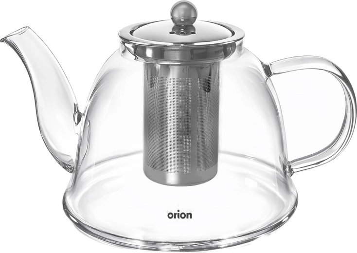 Gläserne Teekanne aus Borosilikatglas mit Edelstahlfilter 1,6 l