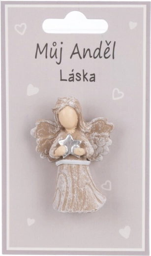 Ceramic decorative angel magnet “Love”