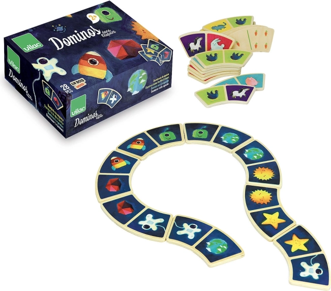 Ruimtedomino voor kinderen