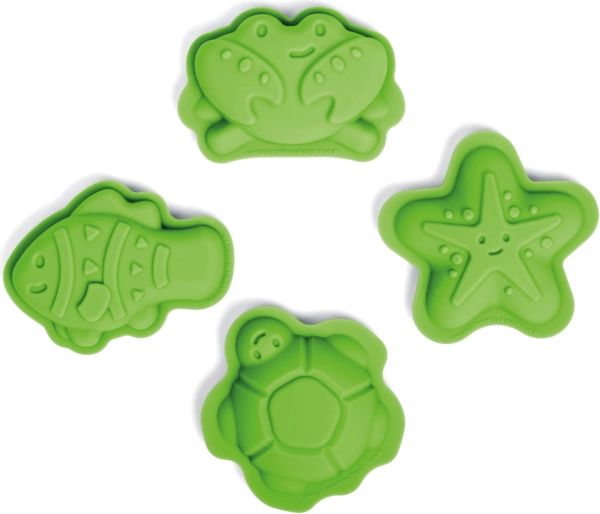 Siliconen zandvormpjes groen BIGJIGS TOYS Meadow