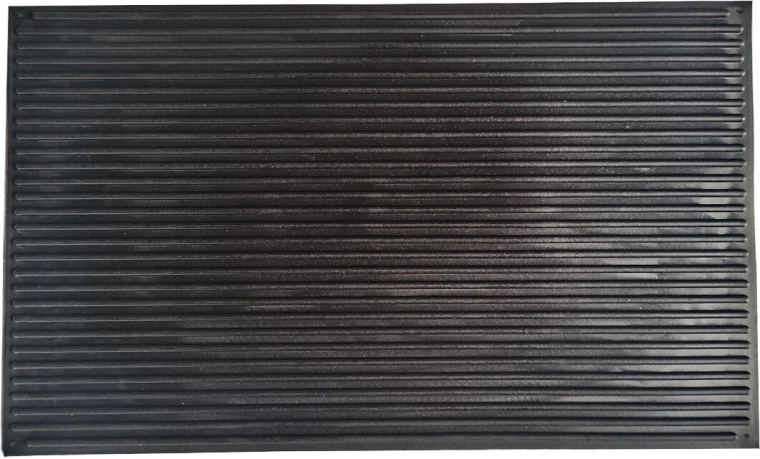 Rubberen deurmat 33 × 55 cm met ukulele-motief, zwart