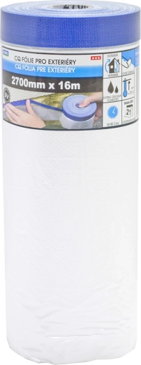 Ruban de masquage extérieur avec film de protection 270 × 1600 cm, autocollant