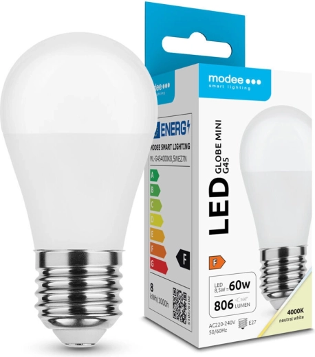 Modee LED-Glühbirne Globe Mini G45 8,5 W E27 806 lm Neutralweiß