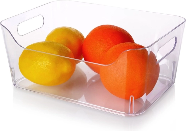 Organiseur de réfrigérateur 23 × 16 × 9,5 cm – boîte transparente avec poignées