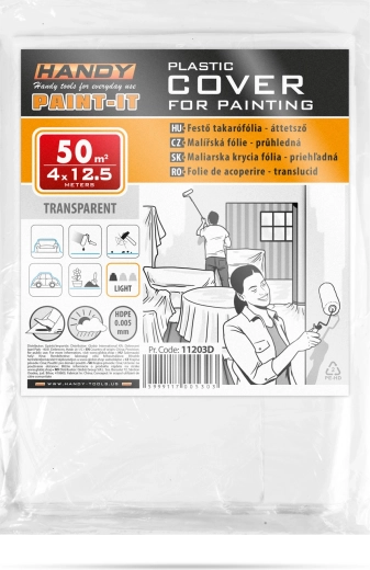 Film de protection HDPE pour peinture 4 × 12,5 m