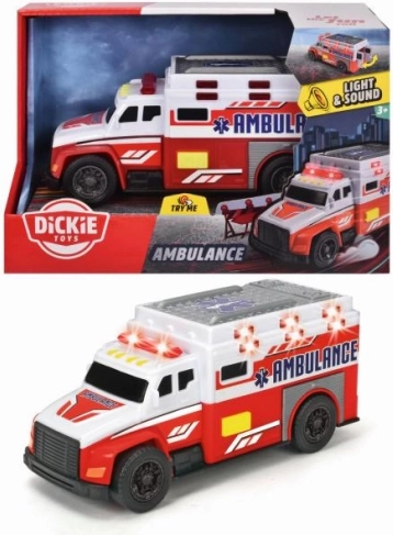 Ambulance 15 cm met licht en geluid