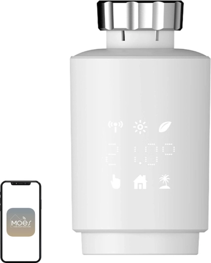 Tête thermostatique ZigBee Moes TV02 avec écran LCD