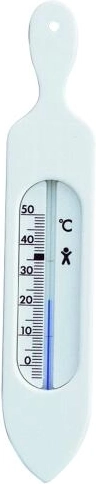 Bathroom thermometer 19 cm, white plastic