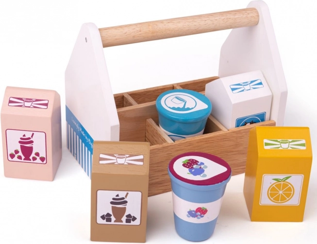 Bigjigs Toys cocktail products in a portable crate