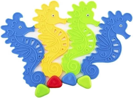 Ludieke duikpaardjes voor in het water – set van 4 stuks, 15 cm