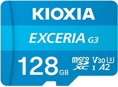 KIOXIA EXCERIA G3 microSD-kaart 128 GB UHS‑I U3 V30 met adapter
