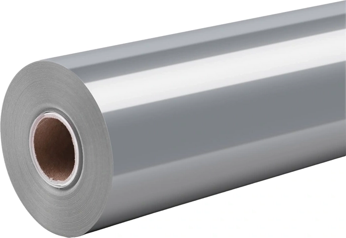 Glanzende zelfklevende folie HTVRONT 30,5 × 180 cm, zilver