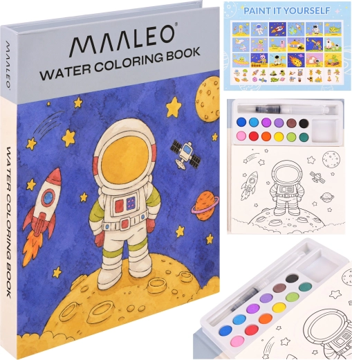 Coloriages à l’eau astronaute Maaleo