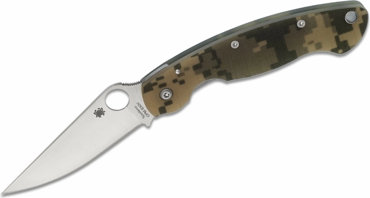 Spyderco Military Digital Camo tactisch zakmes 10,2 cm, satijn, G10