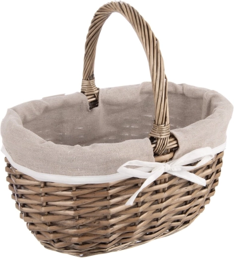 Wicker picnic basket with fabric liner 32.5 × 24 × 32 cm
