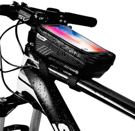 Sacoche Wildman E2 pour tube supérieur du cadre avec support de téléphone 1 l noire