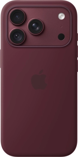 Coque en silicone avec MagSafe pour Apple iPhone 18 Pro, couleur bordeaux