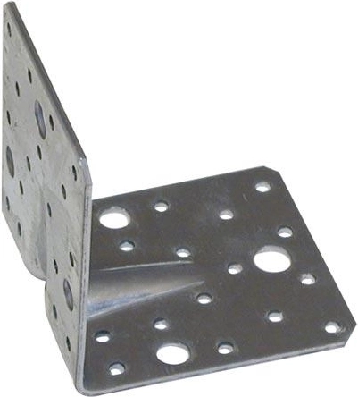 Équerre en acier emboutie 90 × 130 × 130 mm pour ancrages lourds