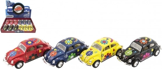 Modèle de voiture en métal KINSMART VOLKSWAGEN Beetle 13 cm, à rétrofriction, 4 couleurs