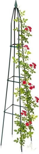 Obélisque de jardin Vilde pour plantes grimpantes, vert, 190 cm
