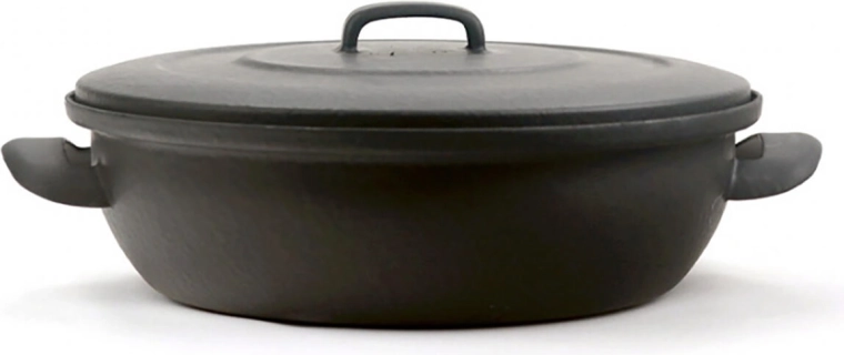 Geëmailleerde ovenschaal met deksel 28 cm