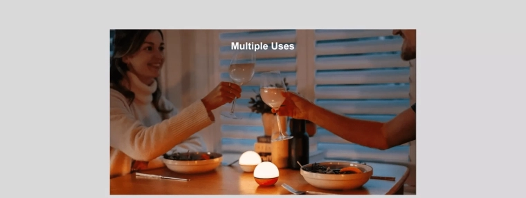 Olight Obulb Plus White draagbare slimme LED-lamp met Bluetooth en magnetisch opladen