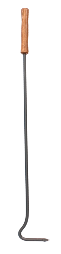Tisonnier de cheminée avec manche en bois