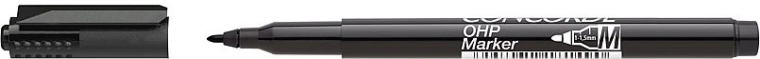 Permanent OHP Marker M, Black