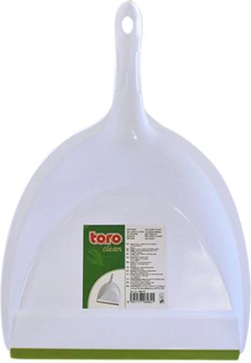 Kehrschaufel TORO grün‑weiß mit Gummilippe