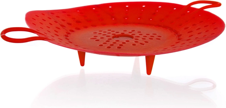 SILICONEN STOOMMAND CULINARIA 21,5 cm rood