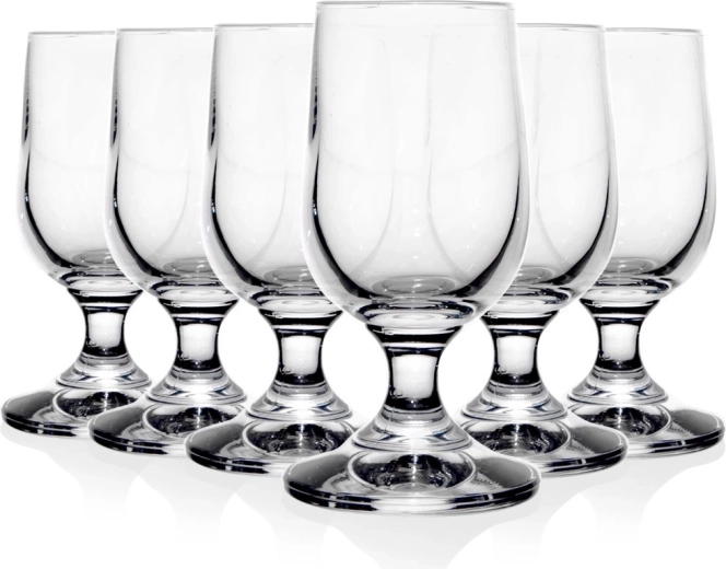 Glass stem shot glasses 20 ml, set of 6