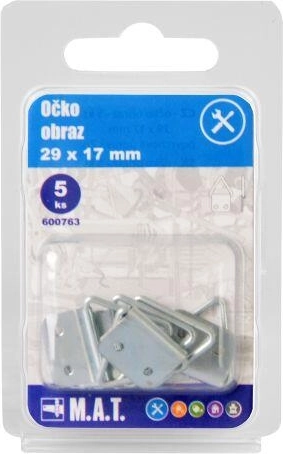 Beeldoog 29 × 17 mm, verzinkt (5 stuks)