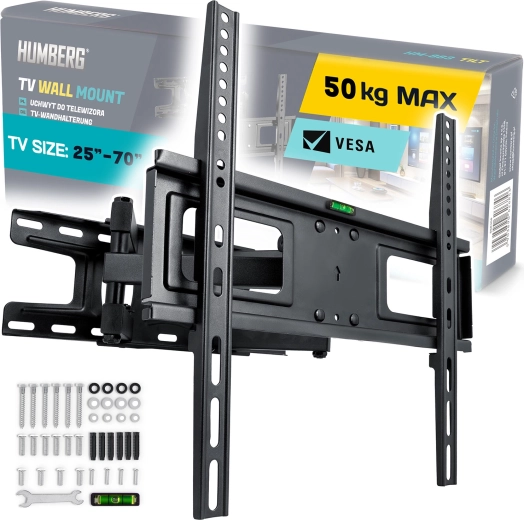 Support TV mural 25–70" Humberg, capacité 50 kg