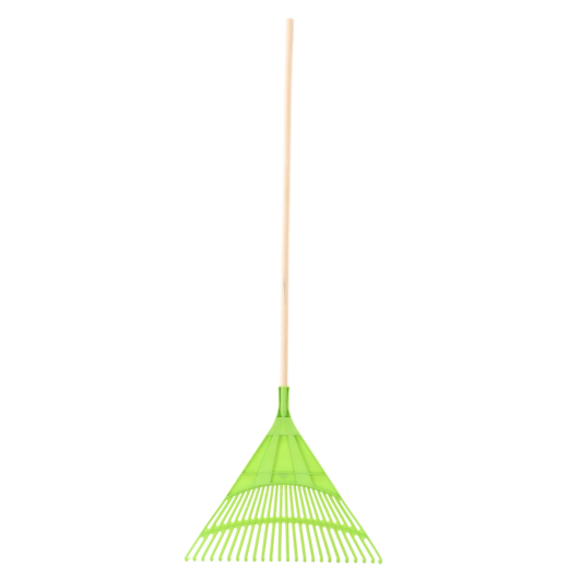 Plastic rake with wooden handle 120 cm, 24 tines