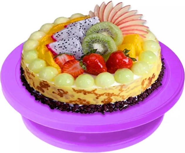 Plateau tournant décoratif violet