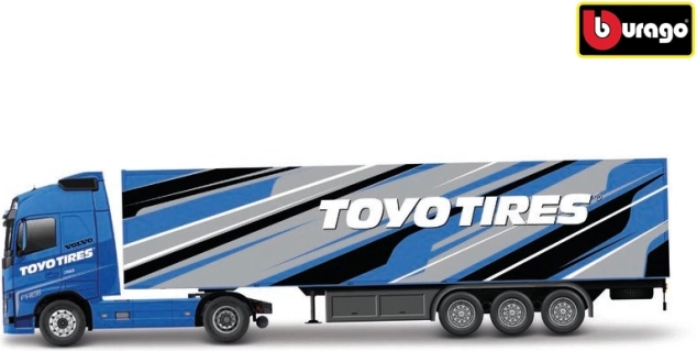 Bburago Volvo FH16 Globetrotter 750 XXL avec remorque Toyo Tires 1:43