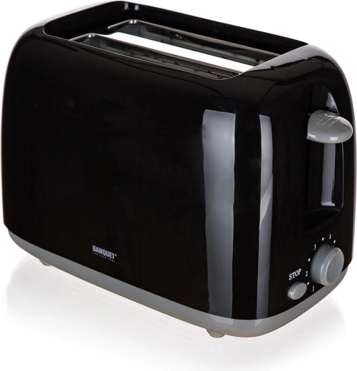 Toaster for 2 slices, black–gray, 650–750 W
