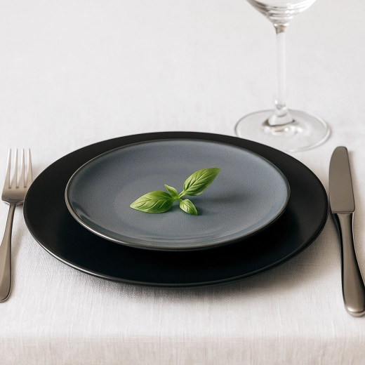 Assiette plate en céramique Glaze 19 cm