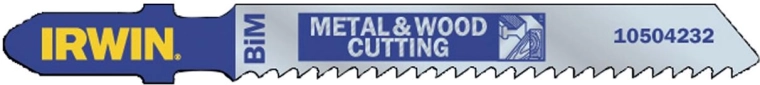 Set of jigsaw blades IRWIN BIM T345XF, 132 mm, for wood and metal (5 pcs)